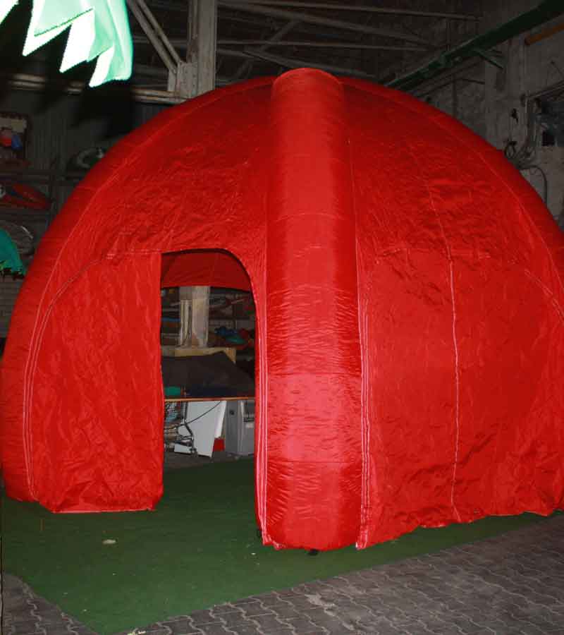 Air Dome aufblasbares Zelt in rot
