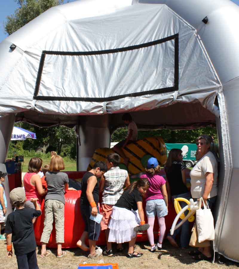 Air Dome aufblasbares Zelt in silber