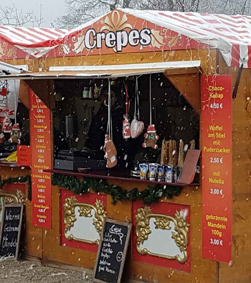 Der Spassmacher Herz Waffeln im Marktstand