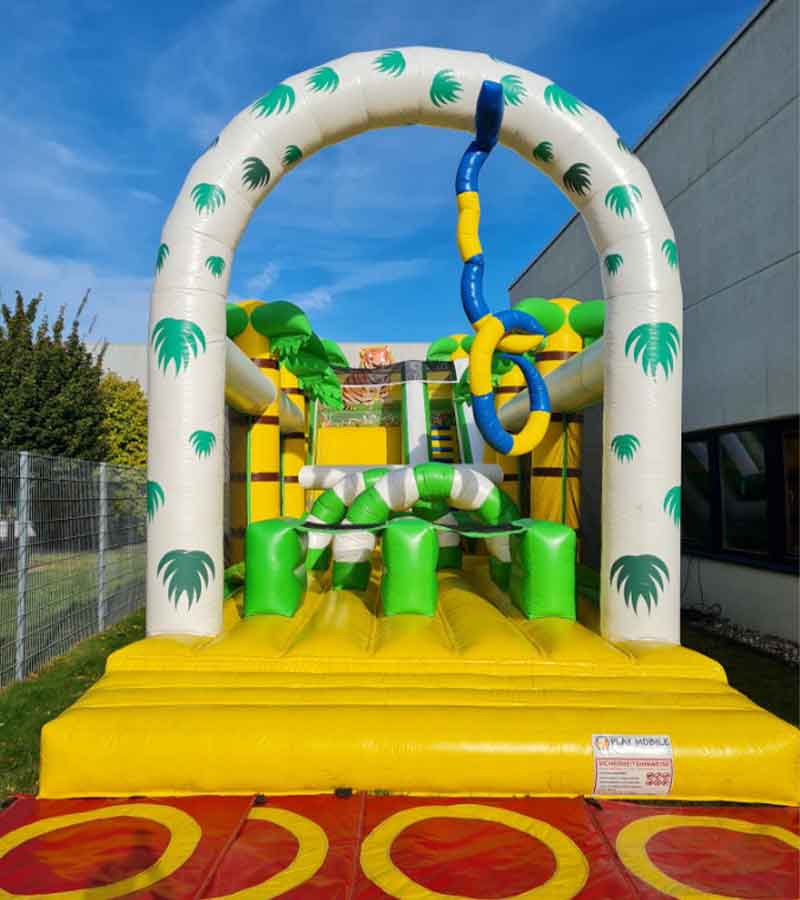 Der Spassmacher Hüpfburg Hindernisbahn Dschungel