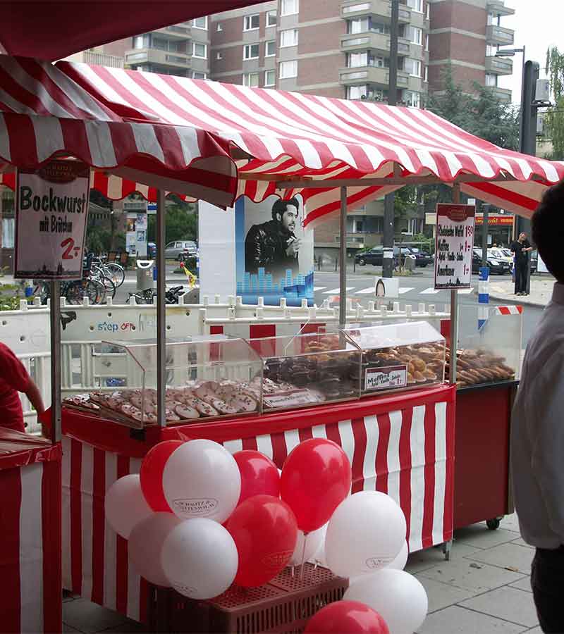 Der Spassmacher Marktstand nostalgisch groß