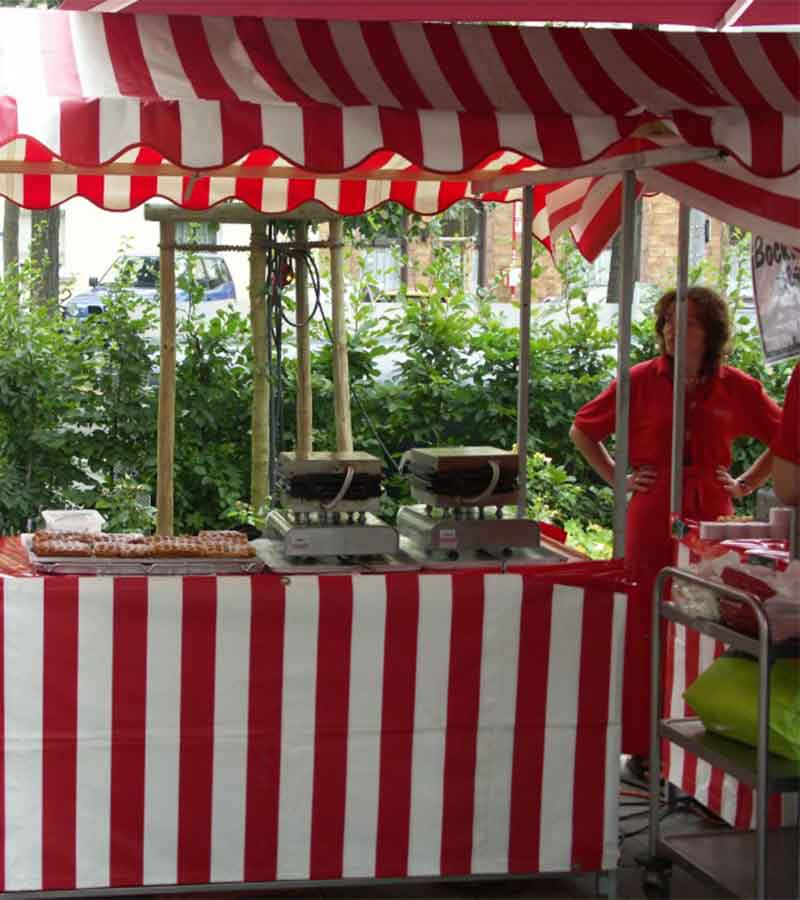 Der Spassmacher Waffelspass im Marktstand